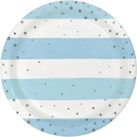 346293 Creative Converting 9 Inch Foil Celebration Baby Shower Dinner Plates - 96 Count