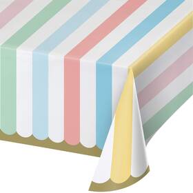 Creative Converting 346322 Pastel Celebrations Paper Tablecloth 1 Ct