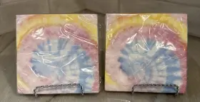 350526 Creative Converting 2 - Tie Dye Party Paper Beverage Napkins 16 Pack Tableware Decorations Supplies