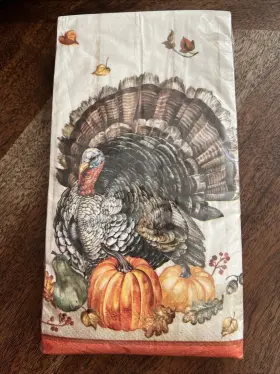 372065 Creative Converting 16 Thanksgiving Napkins Timeless Turkey 3-ply Dinner Paper Napkin Per Pack