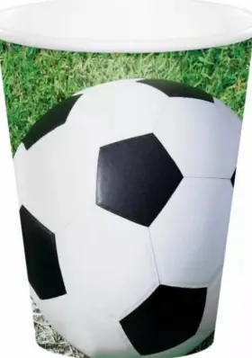 377966 Creative Converting Sports Fanatic Soccer 9 Oz Hot/cold Paper Cups 8 Pack Birthday Party Decorations