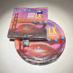 378471sb Creative Converting San Francisco Bay Area Super Bowl Lx Football Party Plates And Napkins Set