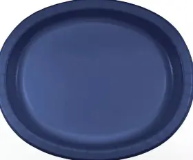 433278 Creative Converting Navy Blue Oval Platter 8ct