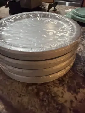 47-106b Creative Converting Silver 8-3/4 Inch Paper Plates 24ct. Tableware Decorations And Party Supplies New