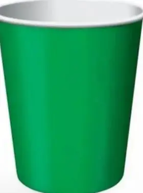 563261 Creative Converting Emerald Green 9 Oz Hot Cold Paper Cups 8 Ct