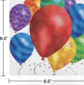 667800 Creative Converting Napkins Lunch Balloon Blast