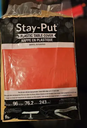703548 Creative Converting Stay Put Plastic Tablecovers 30 Inch X96 Rectangle Case Of 12