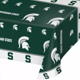 724716 Creative Converting Michigan State Spartans Plastic Tablecloth 54 Inch X 108 Tableware