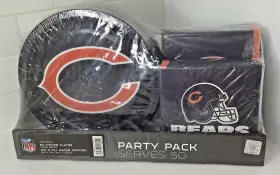 977675 Creative Converting Nfl Chicago Bears Party Pack Serves 50 Paper Plates Napkins Usa New Tailgating