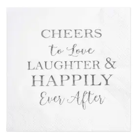 Crisky 743829136153 Bridal Shower Silver Napkins Disposable Cocktail Beverage Dessert Napk