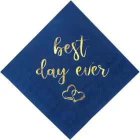 Crisky 743829136412 Wedding Cocktail Napkins Navy Blue 100 Count Pack Of 1