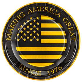Crisky 743829136795 50th Birthday Plates Black And Gold Dessert Buffet Cake Lunch Dinner For