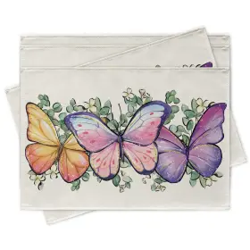 Croar 749877746320 Spring Summer Colorful Butterfly Placemats 12ftftx18ftft