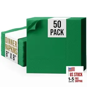95610 Crown Display Dinner Napkins Disposable Everyday 50 Pcs 2 Ply Pack Emerald Green