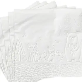 Wc-crtiin-3328 Crtiin 100 Pcs Woodland Animals Napkins Baby Shower Decorations Embossed Tissue Pape