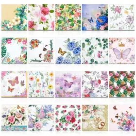 Wc-crtiin-3358 Crtiin 20 Floral Decoupage Napkins For Parties Valentines Day Birthdays - 6.5