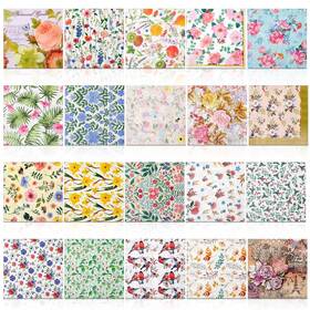 Crtiin Wc-crtiin-3493 20 Pack Decoupage Napkins Floral Flower Cocktail Paper Decorative Toi