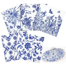 Wc-crtiin-3670 Crtiin 50 Pack Assorted Floral Decoupage Napkins 13 Inch Decorative Paper