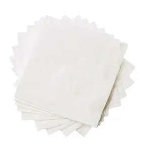 Crystalware 793842037456 500 Pack White Beverage Paper Napkins 1 Ply Cocktail For Restaura