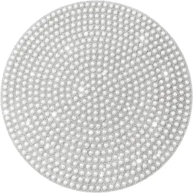 115-001-placemats Cumouna Pearl Round Placemat 15-inch Anti-slip Tablescapes 1pcs Silver-pearls