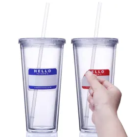 Dcc24-2 Cupture Classic Insulated Double Wall Tumbler Cup With Lid 24 Ounces Clear