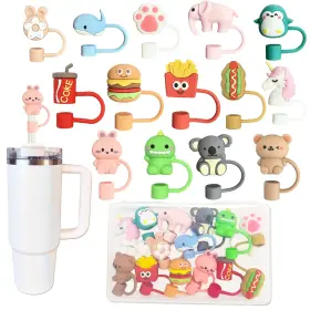 St54847 Cutest-littlebell 14pcs Tumbler Straw Covers With Storage Case 10mm 10 Mm 14 Pcs