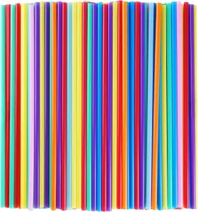 Cvndkn 600358139089 300 Pcs Colorful Plastic Long Disposable Count Pack Of 1
