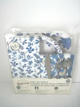 Cypress 808412844195 85 Piece Paper Dining Set Service For 10 -mint In Packge -great The Holidays
