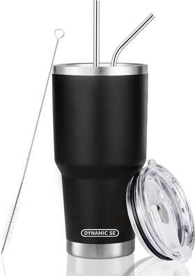 D S 611056665817 30 Oz Black Tumbler Stainless Steel Double Wall Vacuum Ounces