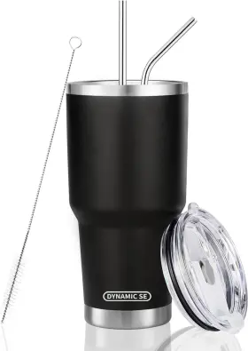 D S 611056665817 30 Oz Black Tumbler Stainless Steel Double Wall Vacuum Ounces