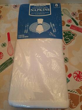 Daily Chef 078742045245 New 8 Ct Kitchen Food Service White 20 Inch X Stain Resistant Napkins
