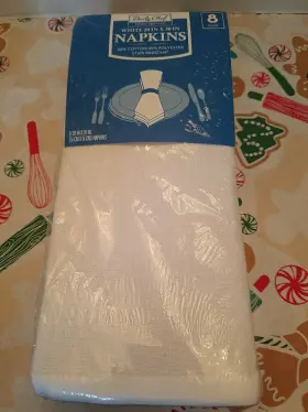 Daily Chef 078742045245 New 8 Ct Kitchen Food Service White 20 Inch X Stain Resistant Napkins