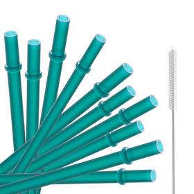 Dakoufish 020064494034 12 Piece 11 Inch Reusable Plastic Thick Pack Of Teal