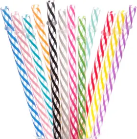Dakoufish 445029556597 12 Piece 13 Inch Reusable Plastic Thick Drinking Straws Bpa Free Mason