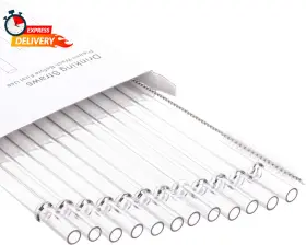 Ds012 Dakoufish 12 Inch Long Clear Reusable Plastic Replacement Drinking Straws For 40oz 3