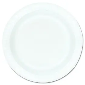 9pwcr Dart 9 Inch Concorde Round Foam Plate White Unlaminated 500/case