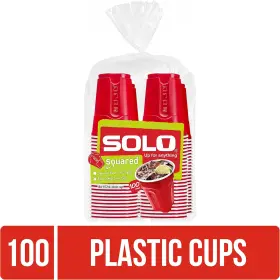 Dart Container 445046078010 Solo Original Red 18oz Plastic Party Cups 100ct
