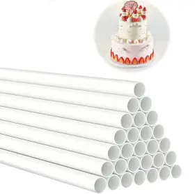 Datpuik 739713673859 100pcs White Plastic Cake Dowel Rods For Tiered Construction And Stack Inch