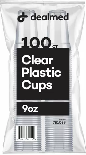 781039 Dealmed 9 Oz. Disposable Plastic Cups 100% Recyclable For Doctors
