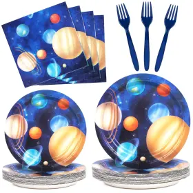 Decorlife 882807570494 Space Themed Party Supplies Serve 24 Outer Decorations For Boys Plan