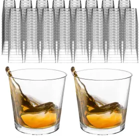 Decorrack 840362810608 1 Oz Shot Glasses 240 Hard Clear Plastic Cup Disposable Party Cups Mi