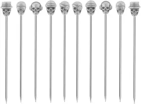 Deekoudt 445044523574 Skull Cocktail Picks Martini Reusable Olive Garnish Skewer Fruit Too