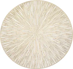 Dy0024 Deiyvon Fireworks Placemats Round Place Mats Set Of 6 Washable Modern Large Gold