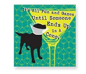 Design 732296267903 Fun And Games Cocktail Napkins 5 Inch Multicolor