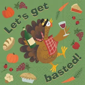 Design 732296462650 Decorative Paper Napkins Funny Cocktail Disposable Thanksgiving Napki