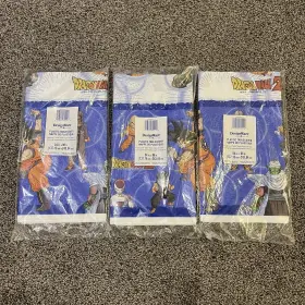 Design Ware 018100692148 Lot 3 Dragon Ball Z Tablecover Party Decoration Goku Birthday Supplies Nos 1999