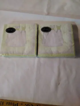 Designs 732296180424 Cocktail Napkins 40 5x5 Light Green Dresses Bridal Shower Luncheon