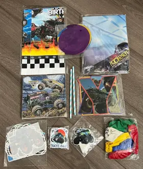 Designware 013051388089 New Party Bundle - Monster Jam Decor Big Truck