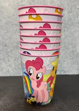 Designware 013051388249 8 My Little Pony High Quality Reusable Birthday Party Plastic Cup- Bpa Free