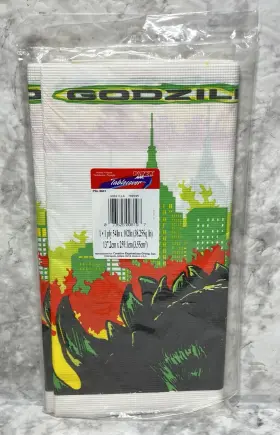 Designware 013051492847 Vintage Godzilla Movie Plastic Table Cover 54 Inch X 102 Tablecover New